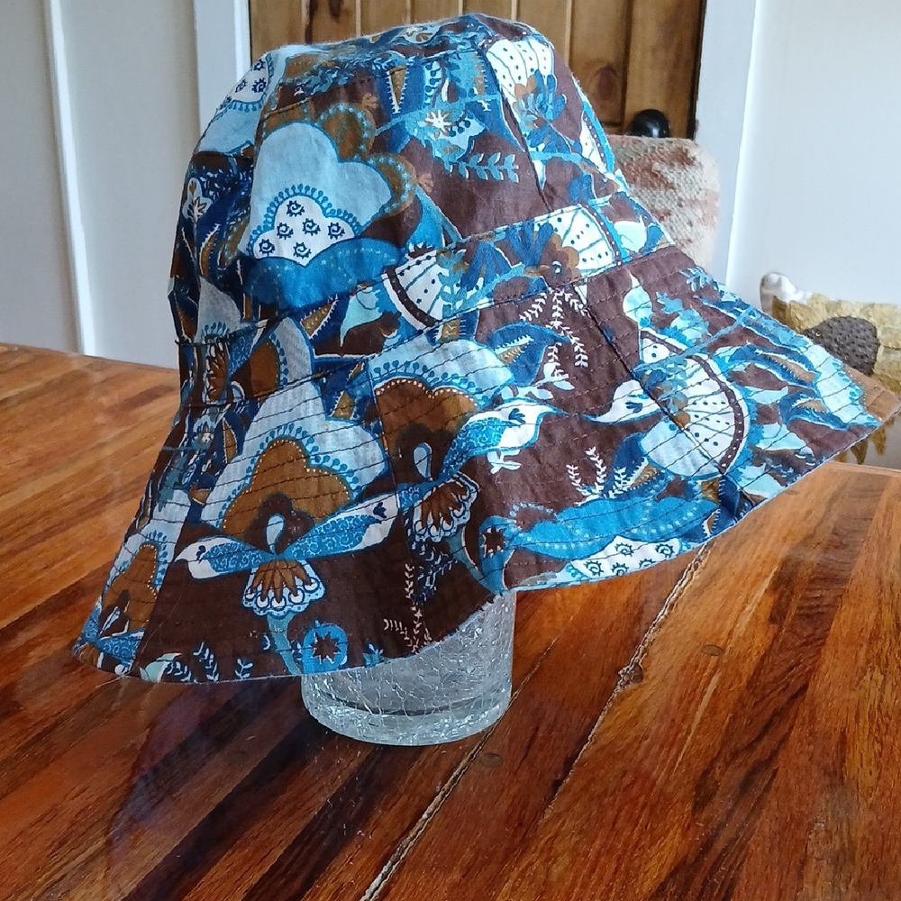 Womens Tinsley Blake Collection Bucket Hat-Blue/Brown